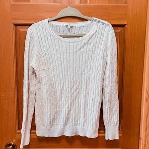 Talbots Crew Neck Cable Knit Sweater